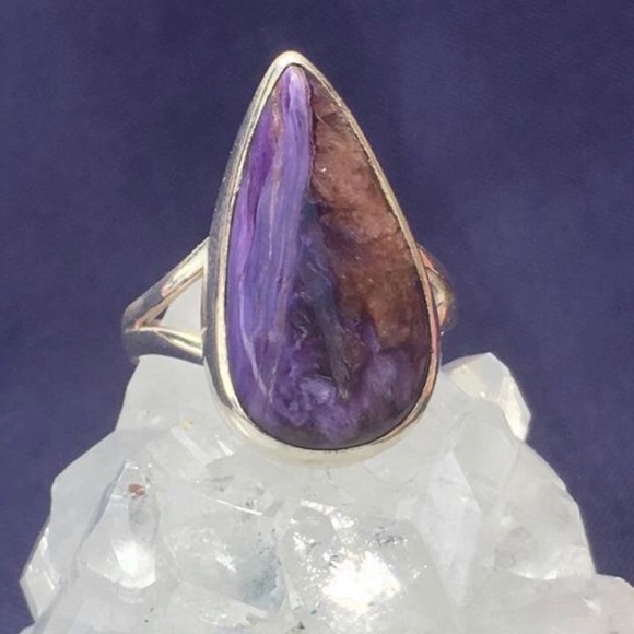 Large Purple Charoite Silver Ring Handmade by Me❤️ - Picture 3 of 6